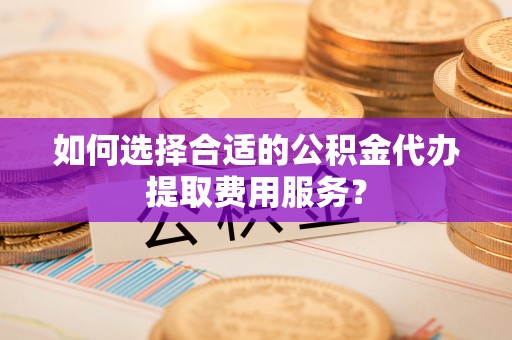 南岸如何选择合适的公积金代办提取费用服务？