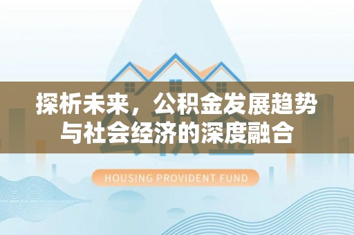 南岸探析未来，公积金发展趋势与社会经济的深度融合