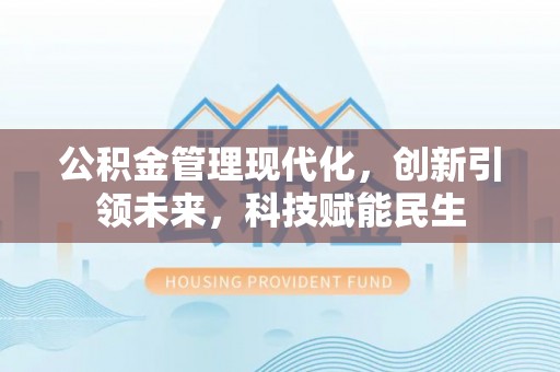 南岸公积金管理现代化，创新引领未来，科技赋能民生