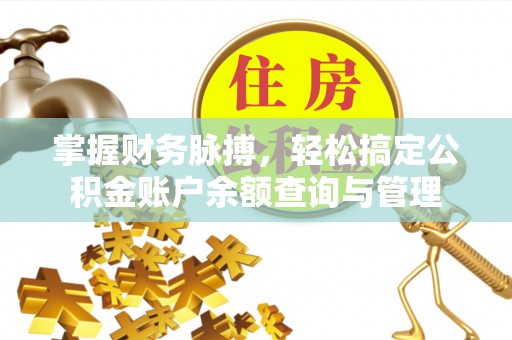 南岸掌握财务脉搏，轻松搞定公积金账户余额查询与管理