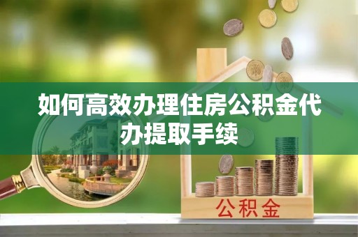 南岸如何高效办理住房公积金代办提取手续